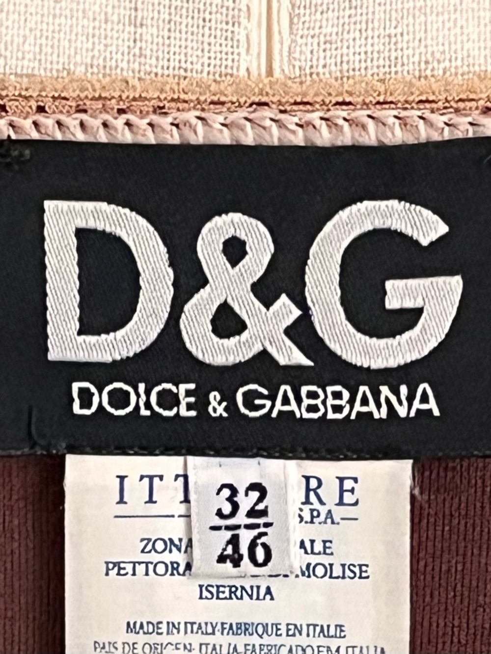 Vintage 90s D&G - Brown Slip Dress with Tan Lace Trim - 46 IT / U.S. 10 - Picture 4 of 16